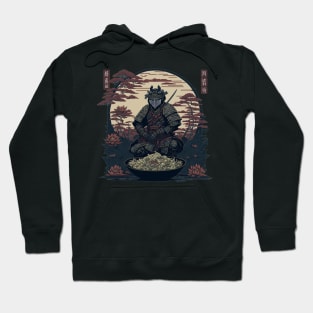 Japanese samurai with a bowl of ramen Hoodie